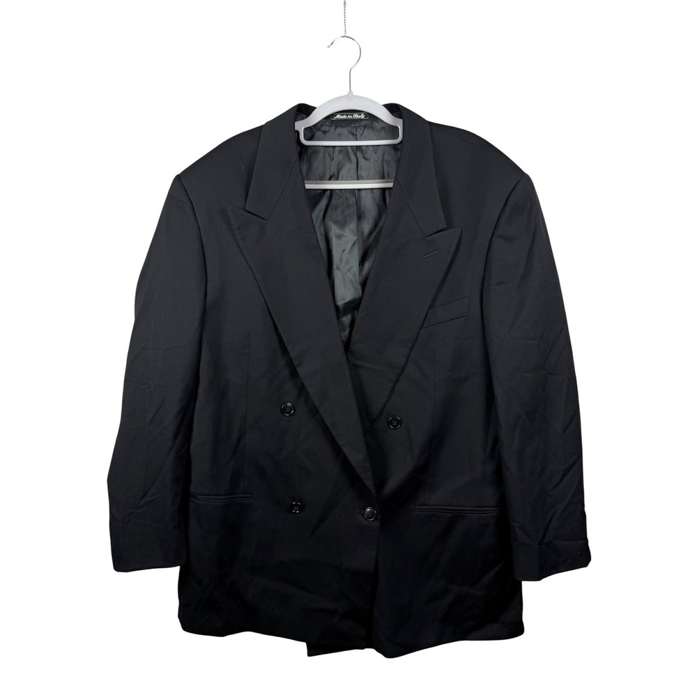Vintage‎ Mani By Giorgio Armani 100% Wool Black Blazer Men's 42 Reg